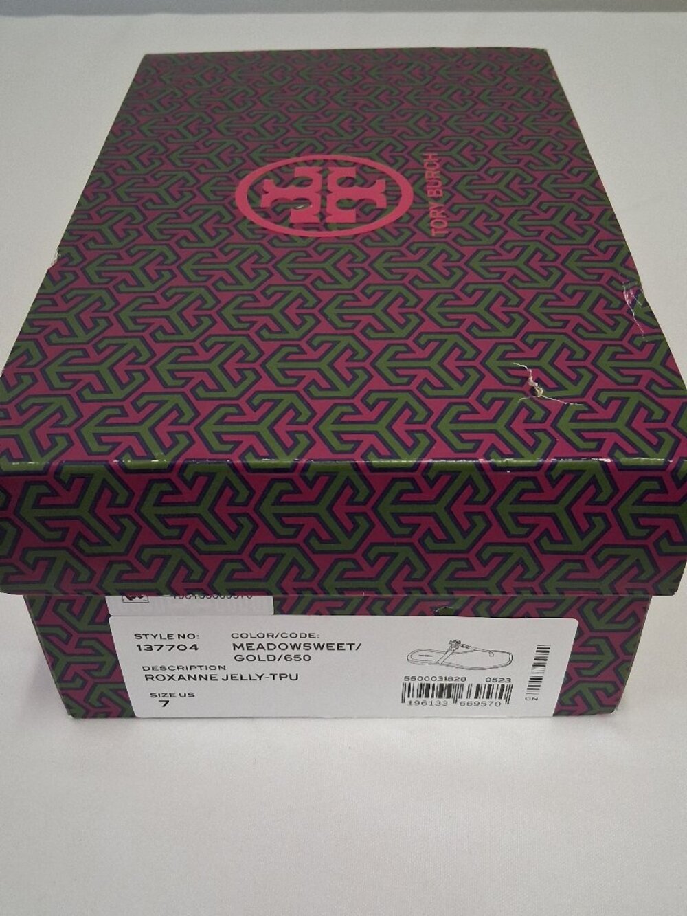 Tory Burch Women’s Roxanne Jelly Sandals – Meadowsweet/Gold Size: 7 (Medium US) - Picture 5 of 6